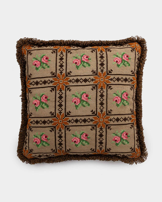 Vintage Needlepoint Pillow