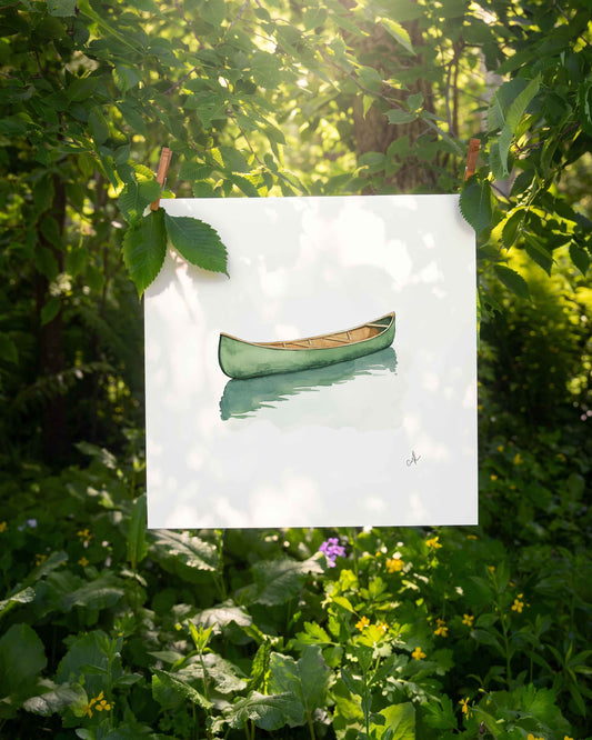 Emerald Canoe Art Print