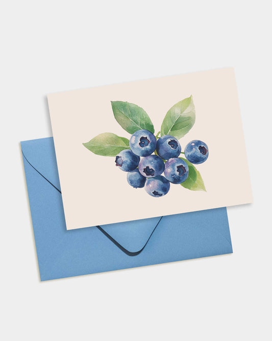 Blueberries Note Card