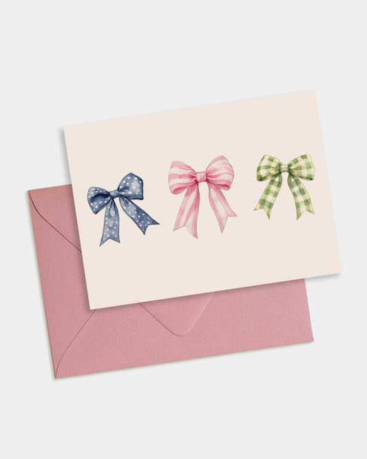Three Bows Note Card
