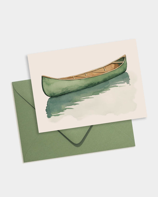 Emerald Canoe Note Card
