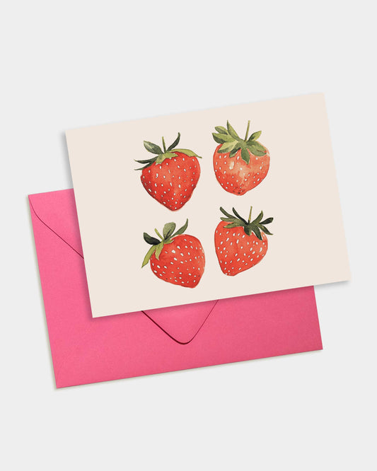 Strawberries Note Card