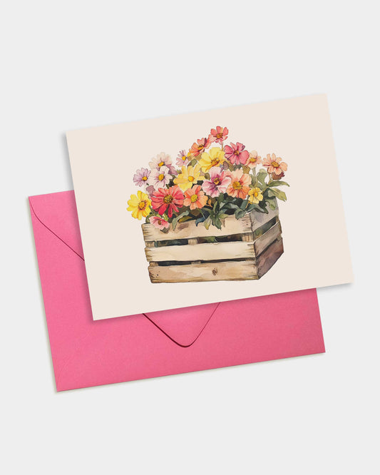 Wildflower Crate Note Card