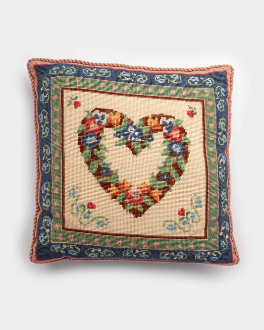 Vintage Needlepoint Pillow