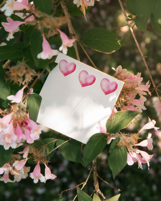 Pink Hearts Mini Notes
