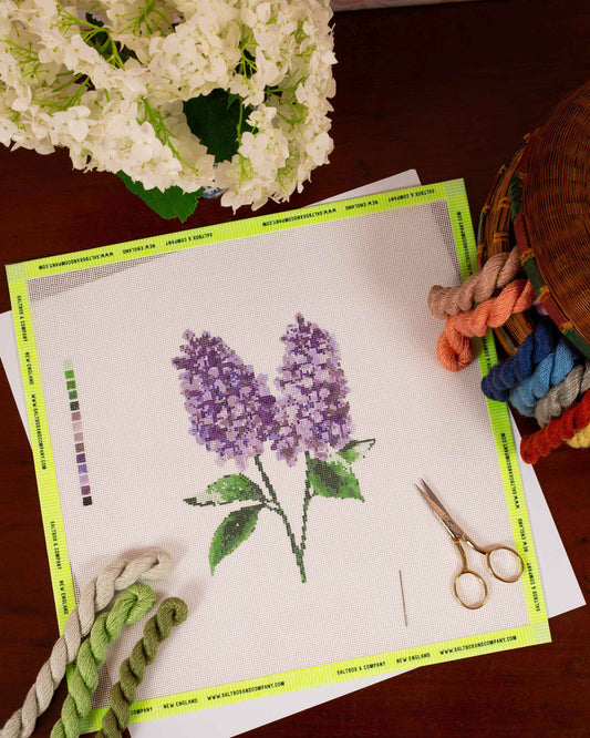 Purple Lilac Needlepoint Canvas