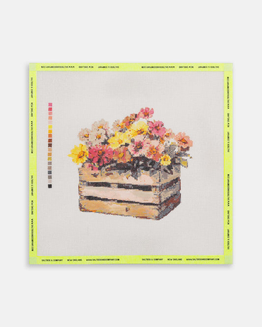 Wildflower Crate Needlepoint Canvas