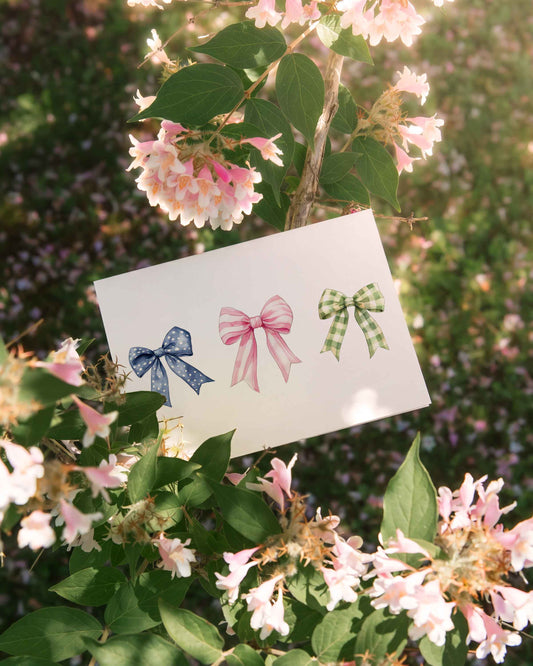 Three Bows Note Card