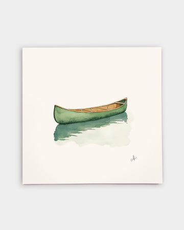 Emerald Canoe Art Print