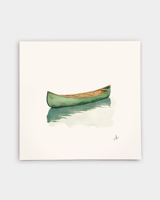 Emerald Canoe Art Print