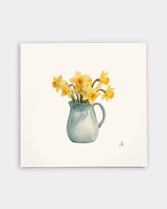 Daffodil Jug Art Print