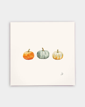 Pumpkin Trio Art Print