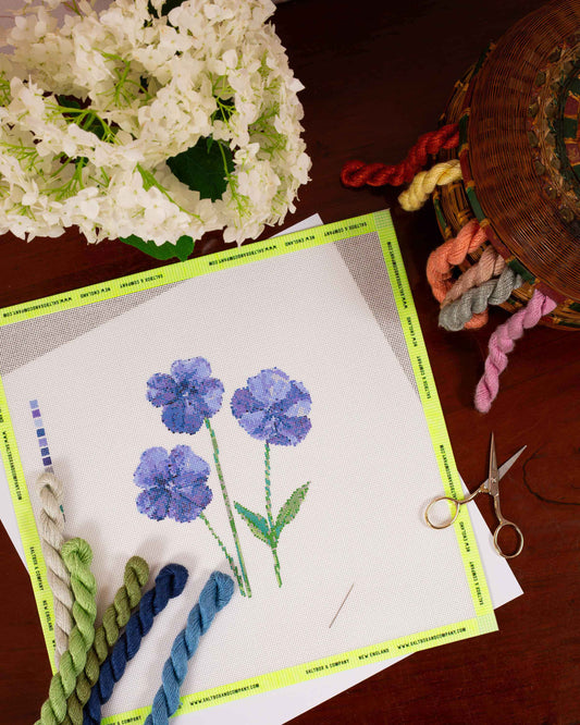 Blue Violet Needlepoint Canvas