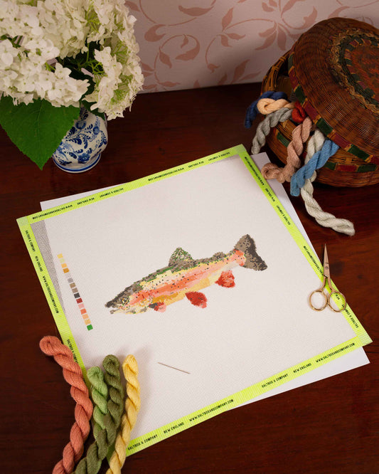 Rainbow Trout Needlepoint Canvas