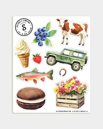 New England Collection Sticker Sheet