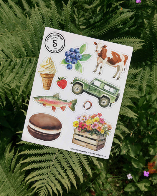New England Collection Sticker Sheet