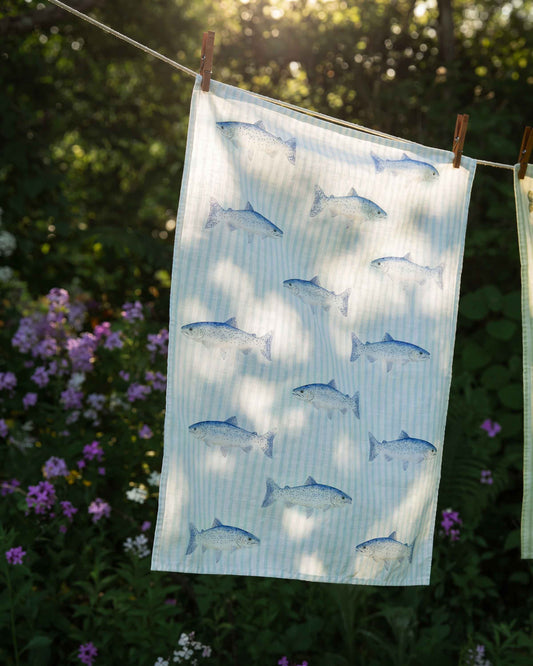 Blue Trout Tea Towel