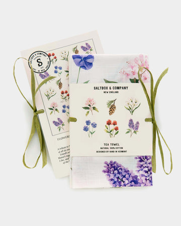 Flowers of New England Tea Towel