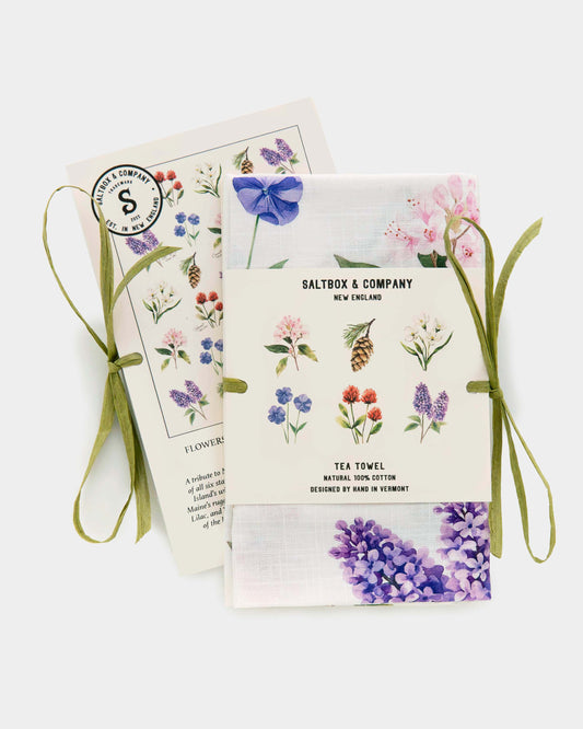 Flowers of New England Tea Towel